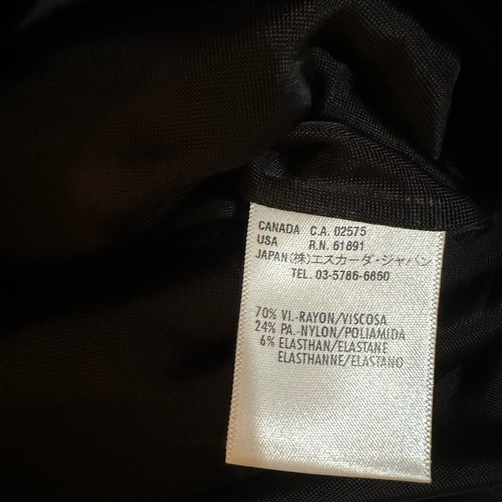 Escada Red label Black Seath Dress, Sz 42 or 6 - Picture 10 of 10